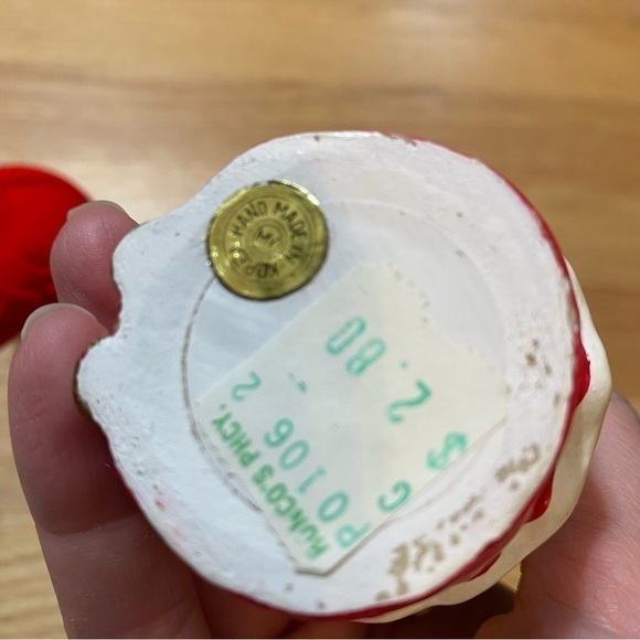 Vintage Carolers Paper Mache Christmas Decor Handmade in Korea Red Green - Picture 5 of 5